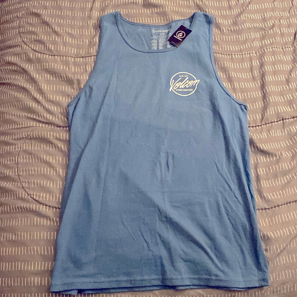Men’s Volcom Stone Company tank top MEDIUM blue surf